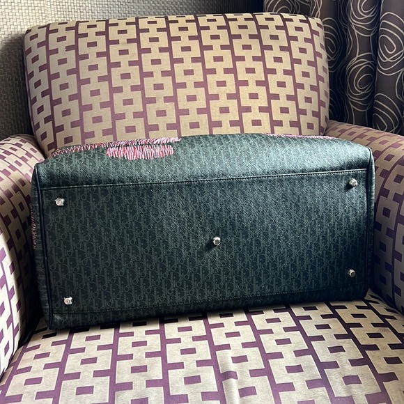 Dior unisex stitched limited edition oblique monogram jacquard logo duffle bag - Picture 12 of 15